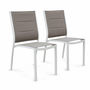 Voir la diapositive 6 : SWEEEK Table de jardin extensible aluminium + 8 assises - Chicago Blanc / Taupe - Table extensible 175/245cm avec rallonge et 8 assises en textilène