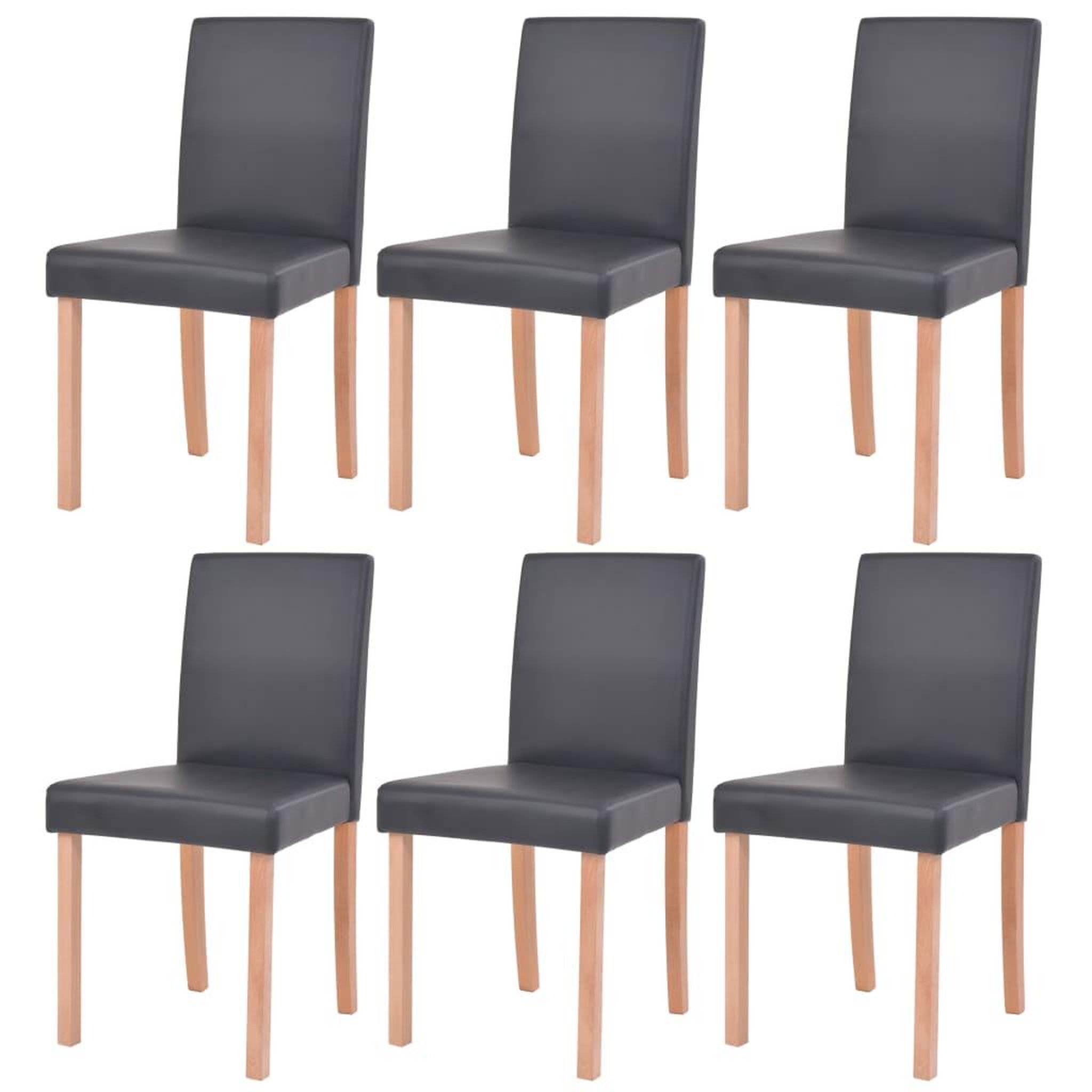 Voir la diapositive 5 : VIDAXL Table et chaises 7 pcs Cuir synthetique Chene Noir