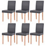 Voir la diapositive 5 : VIDAXL Table et chaises 7 pcs Cuir synthetique Chene Noir