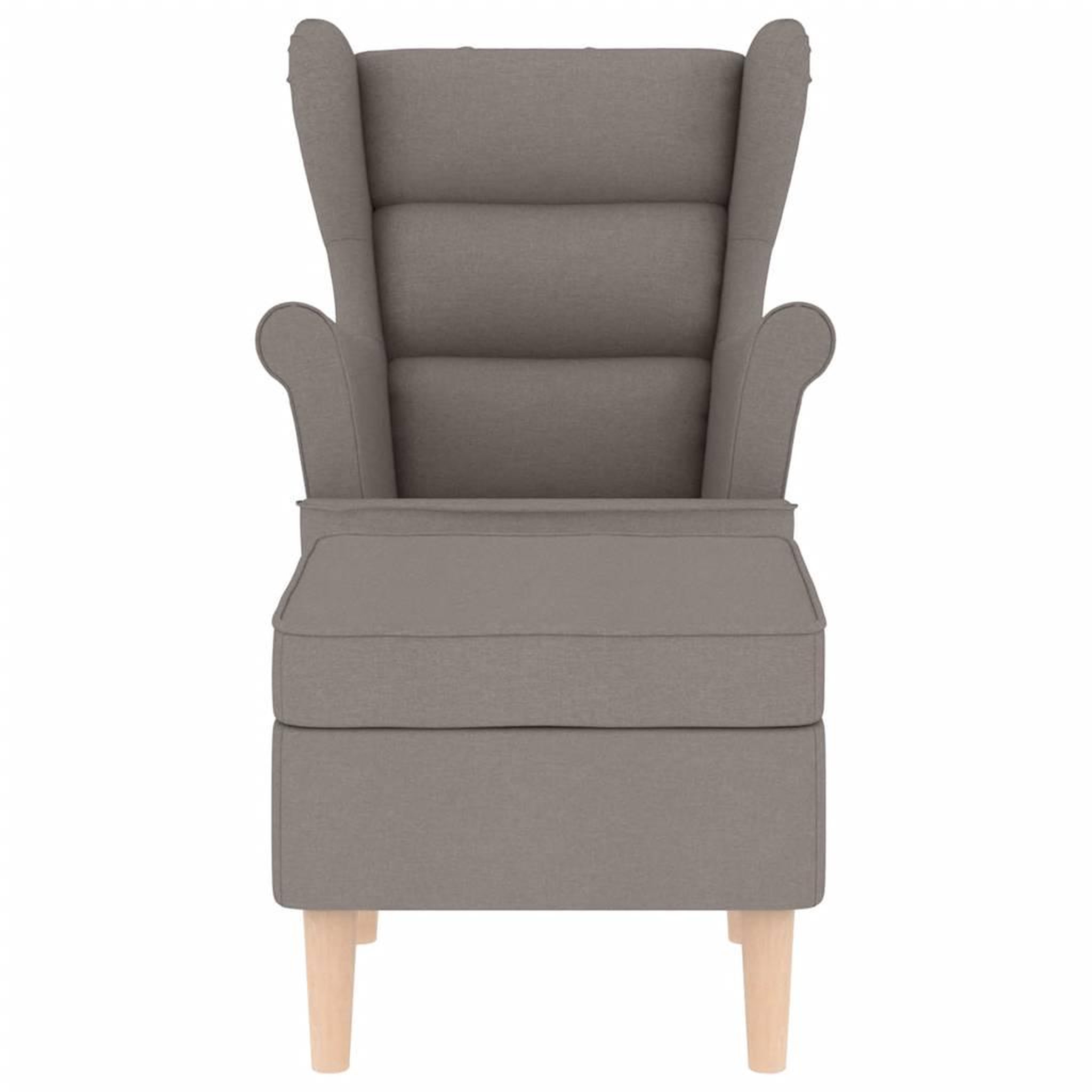 Voir la diapositive 4 : VIDAXL Fauteuil avec repose-pied Taupe Tissu
