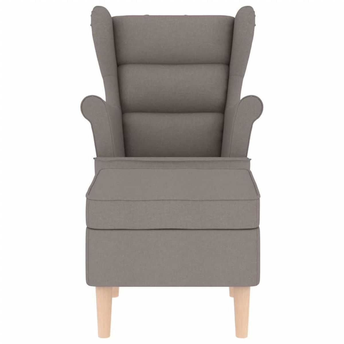 VIDAXL Fauteuil avec repose-pied Taupe Tissu