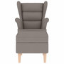 Voir la diapositive 4 : VIDAXL Fauteuil avec repose-pied Taupe Tissu