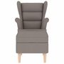 Voir la diapositive 4 : VIDAXL Fauteuil avec repose-pied Taupe Tissu