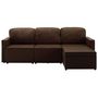 Voir la diapositive 5 : VIDAXL Canape-lit modulaire 3 places Marron Similicuir