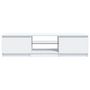 Voir la diapositive 5 : VIDAXL Meuble TV avec lumieres LED blanc 140x40x35,5 cm