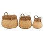 Voir la diapositive 2 : Paris Prix Lot de 3 Paniers Déco  Handle  58cm Naturel