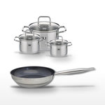 ELO Lot Poêle céramique 24cm & 3 Faitouts Elo Profi Therm Platinum