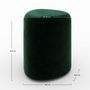 Voir la diapositive 4 : Rendez vous déco Pouf en velours vert - Emmy