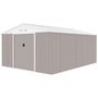 Voir la diapositive 5 : MARKET24 SATURNE Abri de jardin en métal 15,16 m² - 340 x 446 x 210 - Kit d'ancrage inclus, 2 portes coulissantes - Taupe