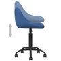 Voir la diapositive 5 : VIDAXL Chaise de bureau Bleu Velours