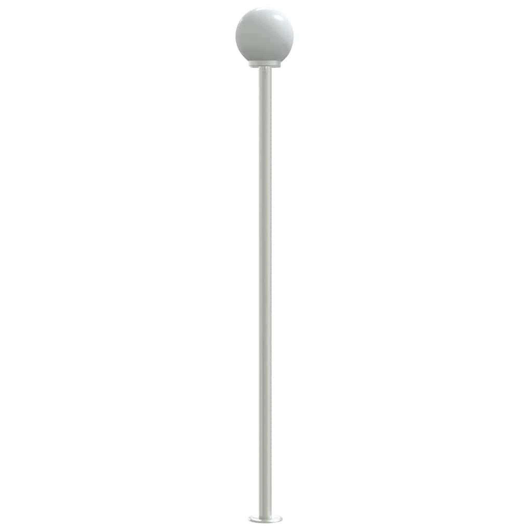 Voir la diapositive 5 : VIDAXL Lampadaires d'exterieur 3 pcs argente 215 cm acier inoxydable