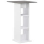 Voir la diapositive 1 : VIDAXL Table de bar Blanc et gris anthracite 60x60x110 cm