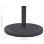 Voir la diapositive 6 : VIDAXL Socle de parasol Resine Rond Noir 29 kg