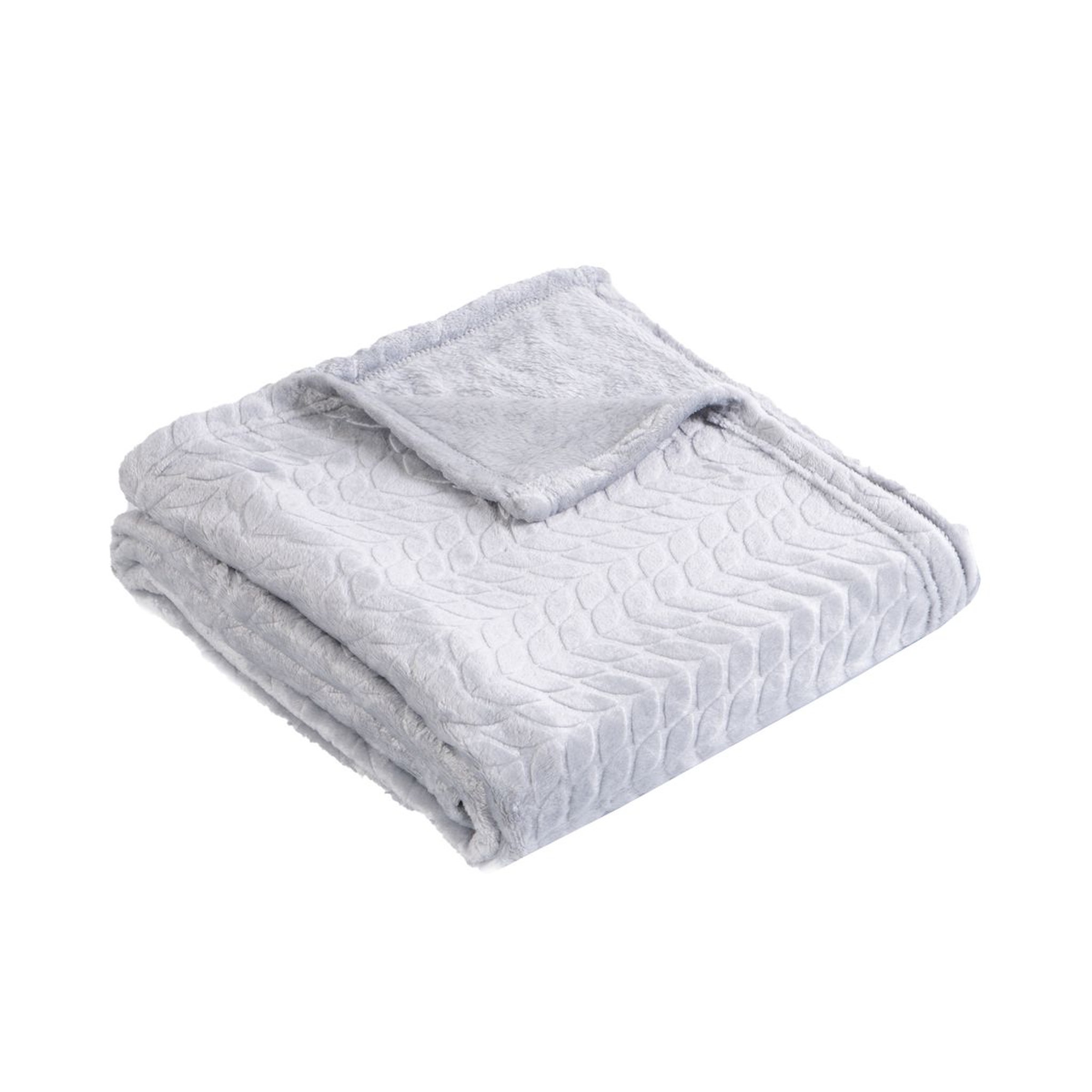Voir la diapositive 2 : ACTUEL Plaid uni en flanelle 230gsm