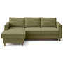 Voir la diapositive 4 : LISA DESIGN Jake - canapé d'angle gauche 4 places convertible avec coffre en tissu velours relief