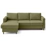 Voir la diapositive 4 : LISA DESIGN Jake - canapé d'angle gauche 4 places convertible avec coffre en tissu velours relief