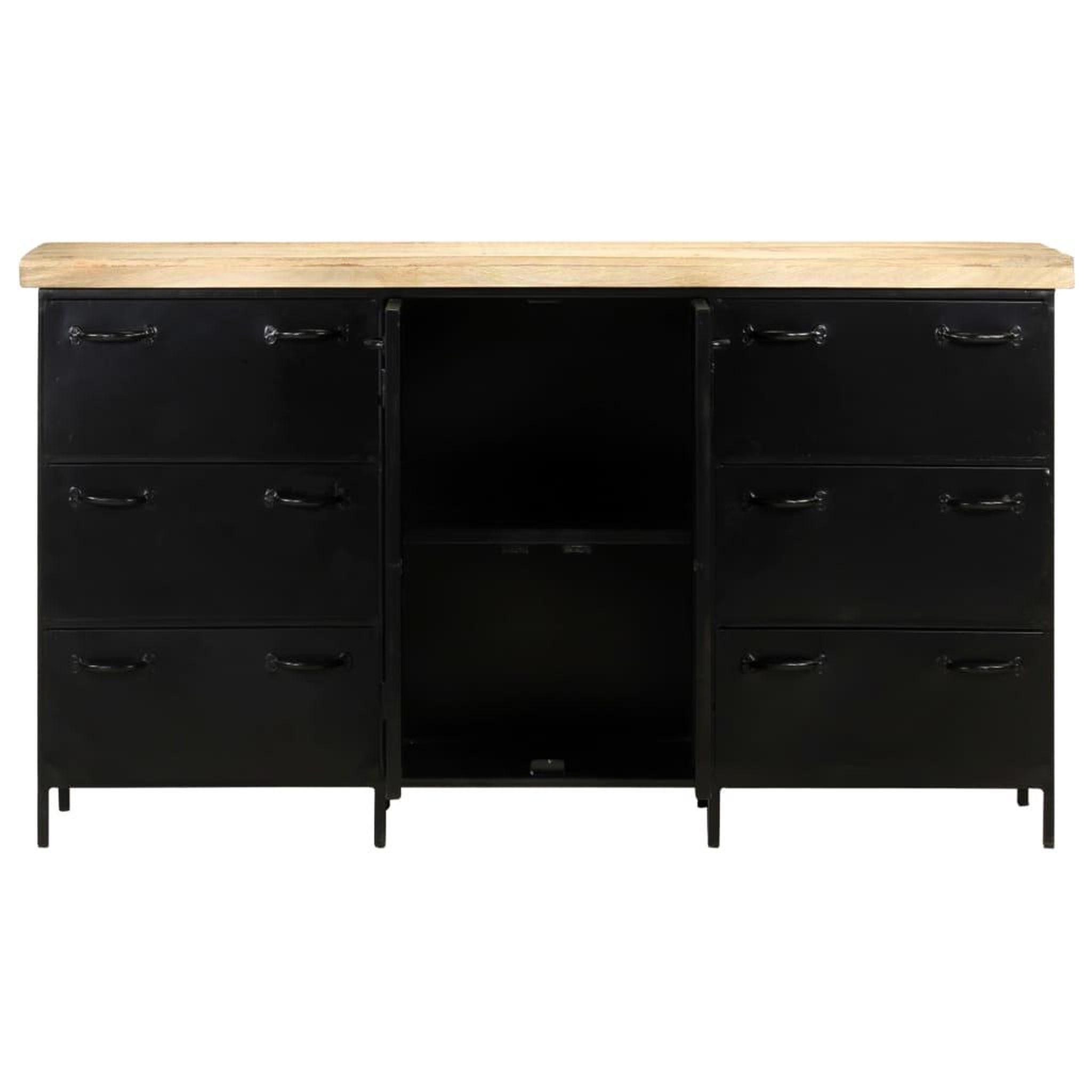 Voir la diapositive 4 : VIDAXL Buffet 140x38x76 cm bois de manguier brut