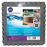 GRE Tapis de sol en dalles puzzle 50 x 50 cm gris anthracite, ep 8mm