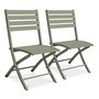 Voir la diapositive 1 : Paris Prix Lot de 2 Chaises de Jardin Pliantes  Marius  82cm Kaki