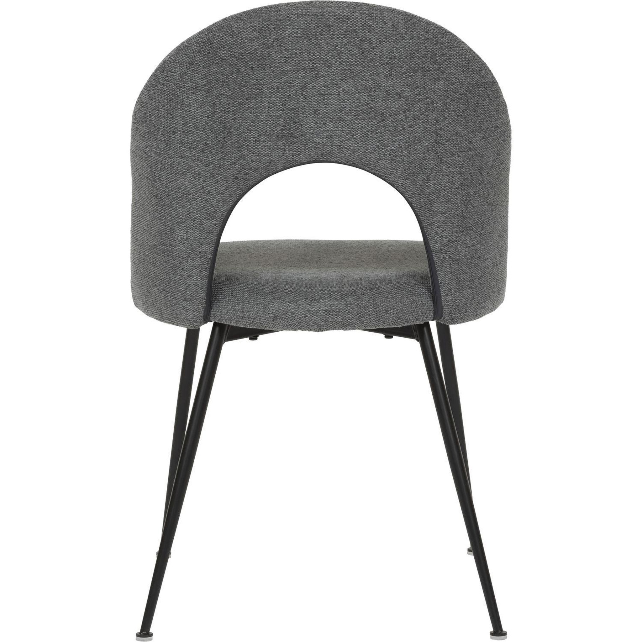 Voir la diapositive 4 : TOILINUX Lot de 4 chaises pieds métal assise tissu raven - gris