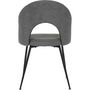 Voir la diapositive 4 : TOILINUX Lot de 4 chaises pieds métal assise tissu RAVEN - Gris