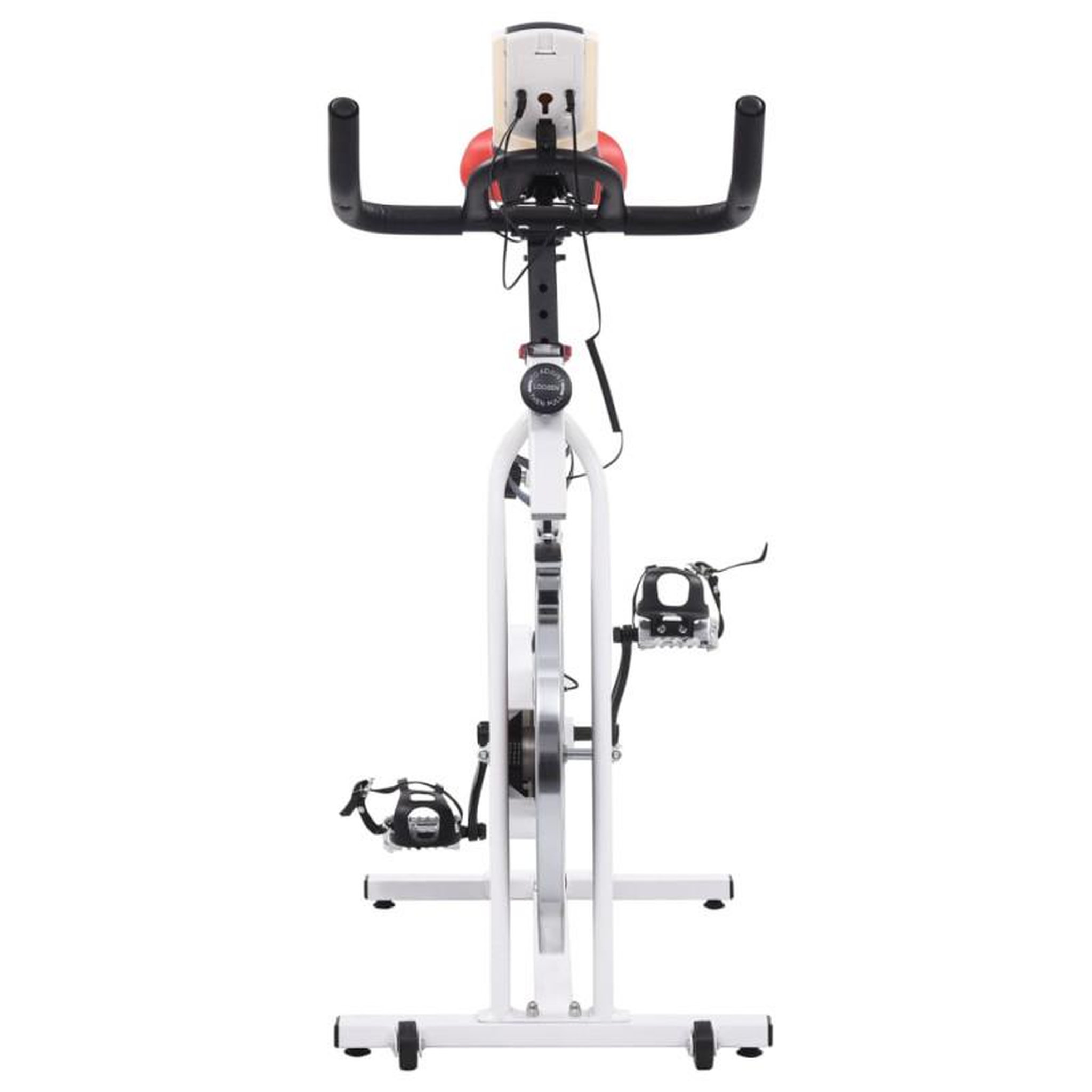 Voir la diapositive 4 : VIDAXL Vélo d appartement avec capteurs de pouls Blanc et rouge
