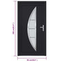 Voir la diapositive 6 : VIDAXL Porte d'entree anthracite 98x208 cm PVC