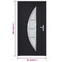 Voir la diapositive 6 : VIDAXL Porte d'entree anthracite 98x208 cm PVC