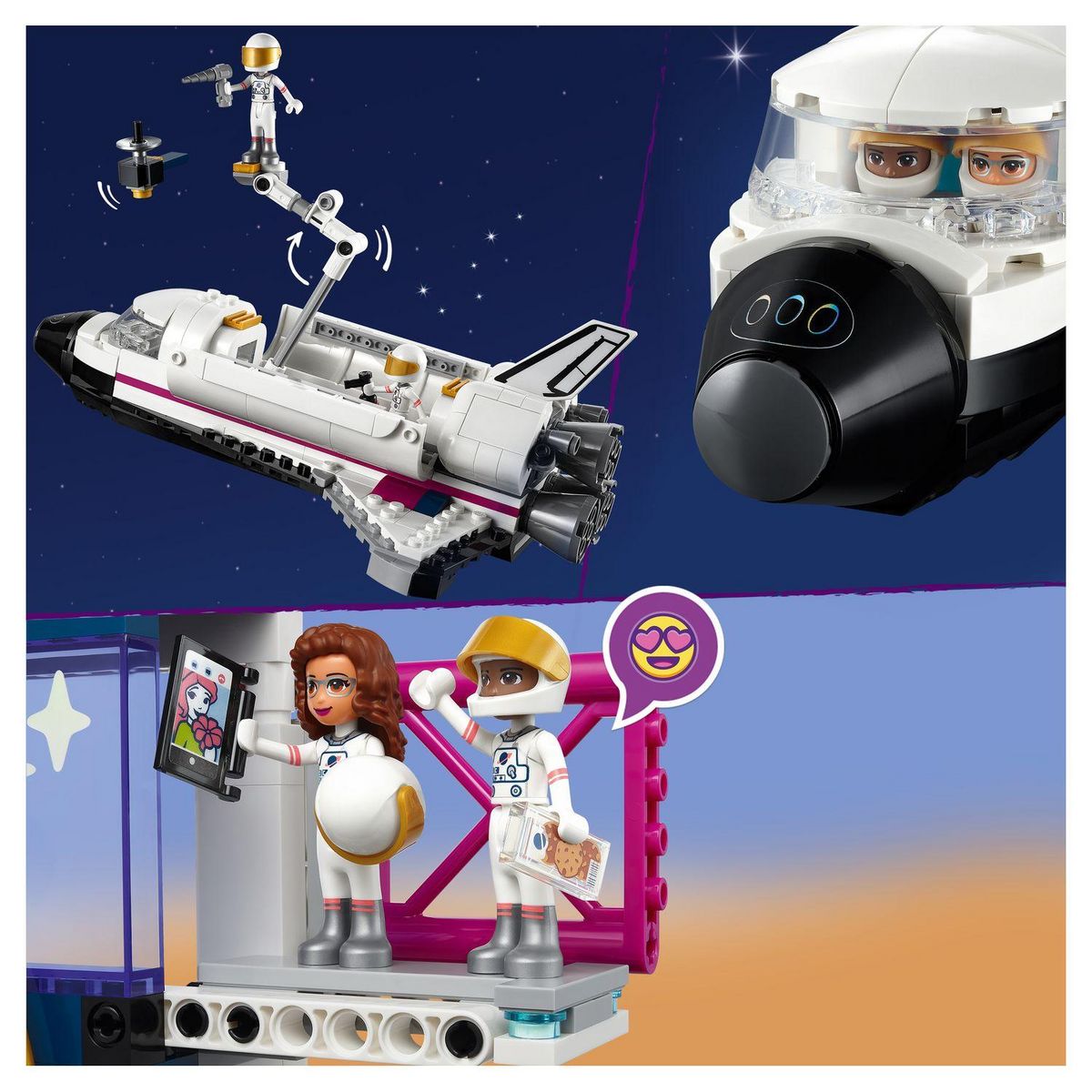 LEGO Friends 41713 L&rsquo;Académie de l&rsquo;Espace d&rsquo;Olivia Jouet Éducatif sur l'Espace, Navette