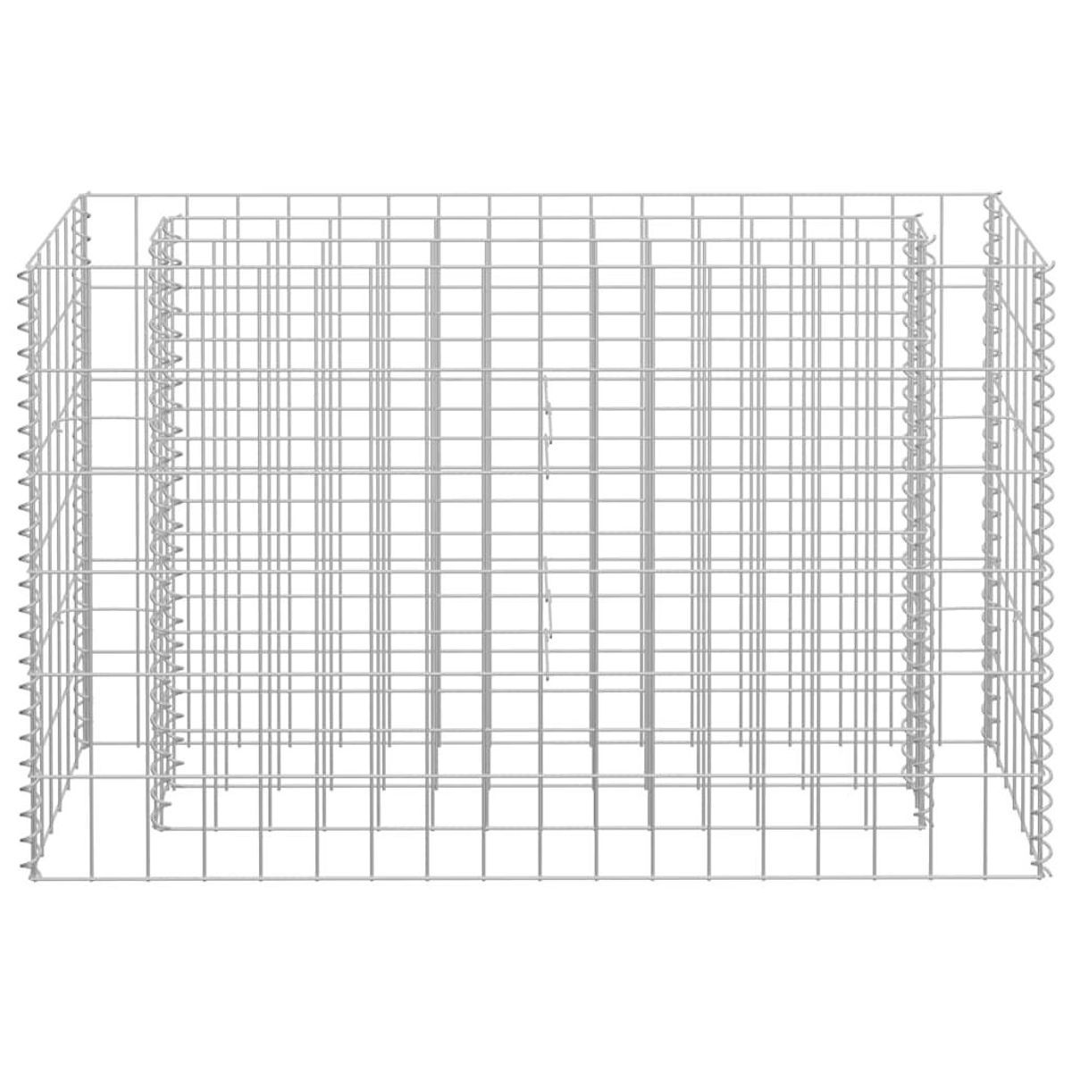 VIDAXL Lit sureleve a gabion Acier galvanise 90x30x60 cm