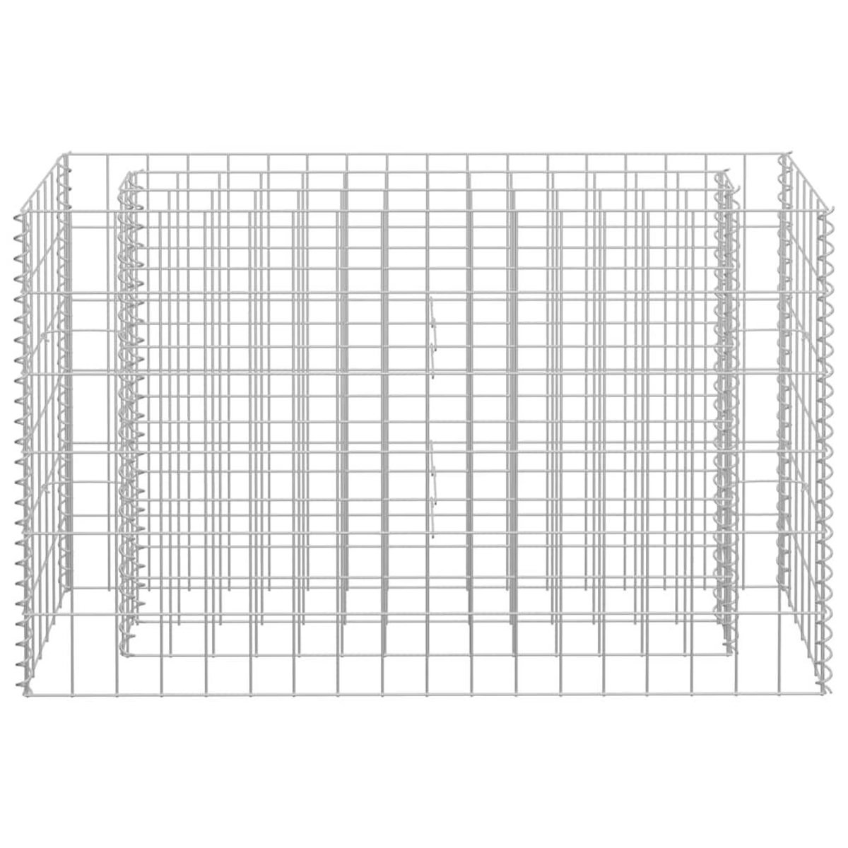VIDAXL Lit sureleve a gabion Acier galvanise 90x30x60 cm
