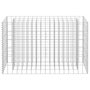 Voir la diapositive 4 : VIDAXL Lit sureleve a gabion Acier galvanise 90x30x60 cm