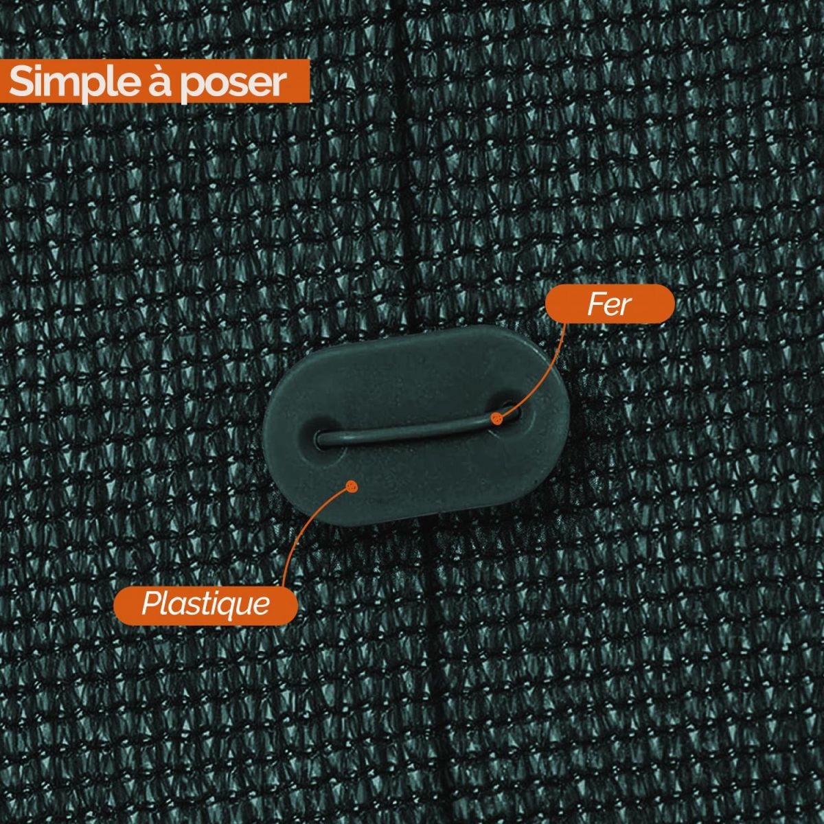 LINXOR Lot de 5 kits de kits de fixation pour brise vue, canisse anti-UV