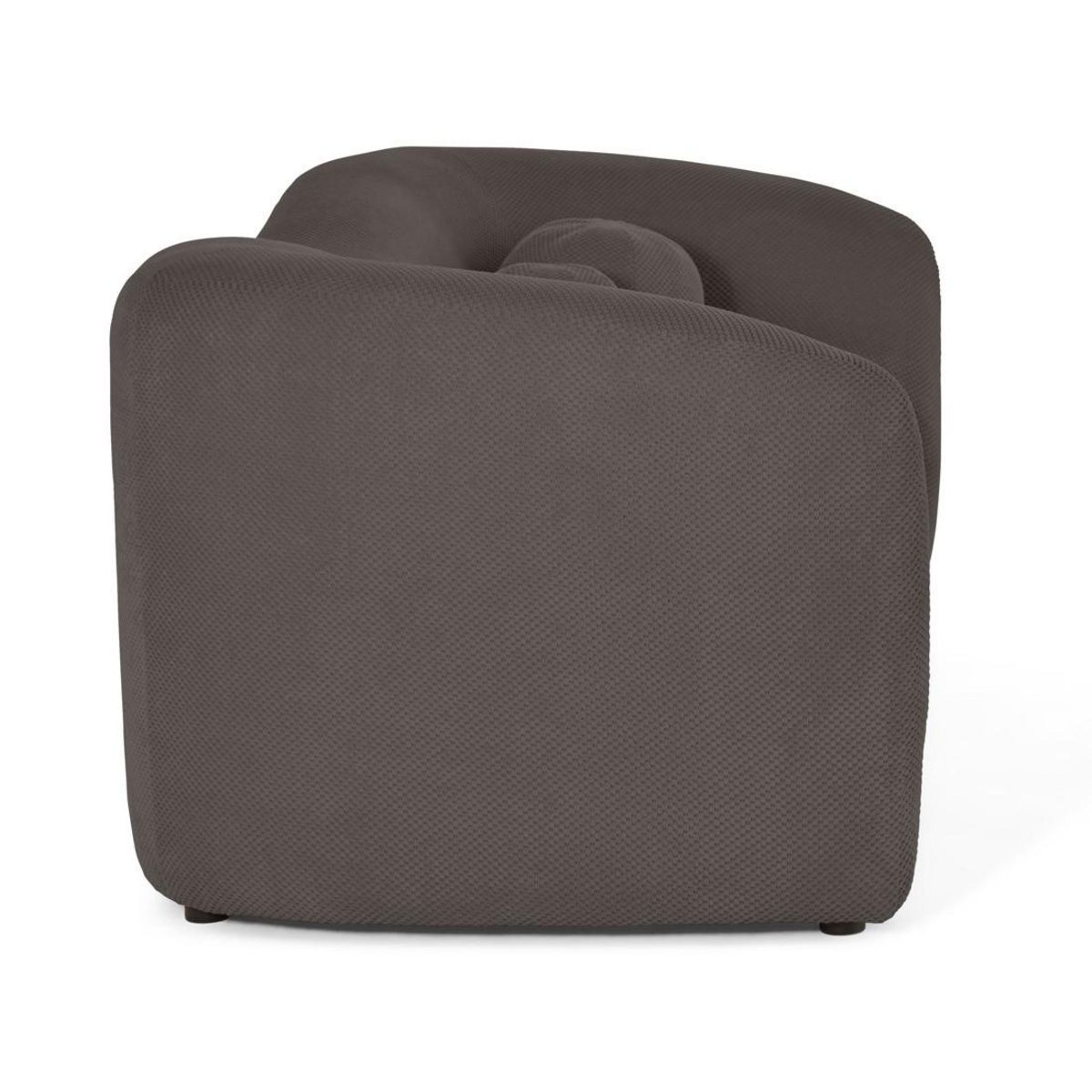 LISA DESIGN Charles - canapé droit 3 places en velours texturé