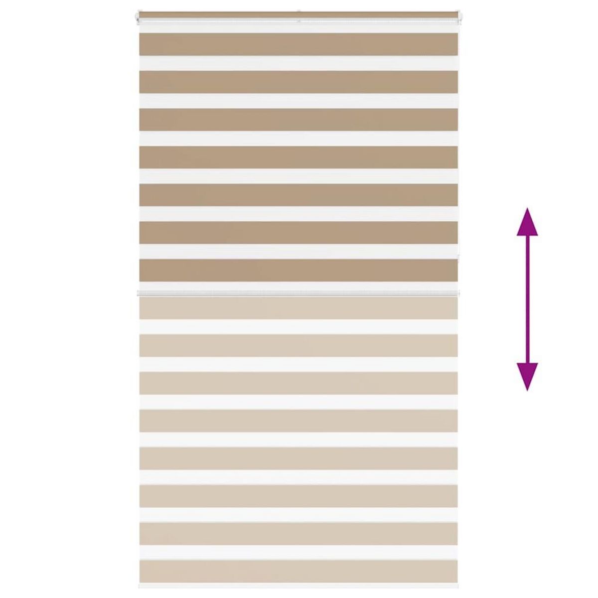 VIDAXL Store zebre marron sable largeur du tissu 125,9cm polyester