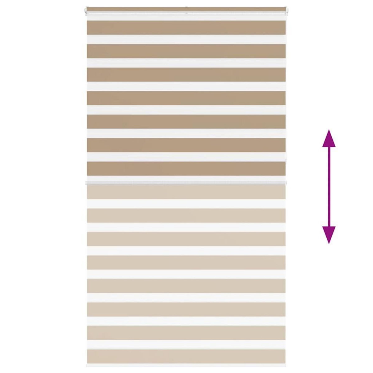 VIDAXL Store zebre marron sable largeur du tissu 125,9cm polyester