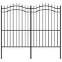 Voir la diapositive 2 : VIDAXL Cloture de jardin avec sommet de lance Noir 222 cm