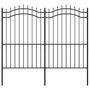 Voir la diapositive 2 : VIDAXL Cloture de jardin avec sommet de lance Noir 222 cm
