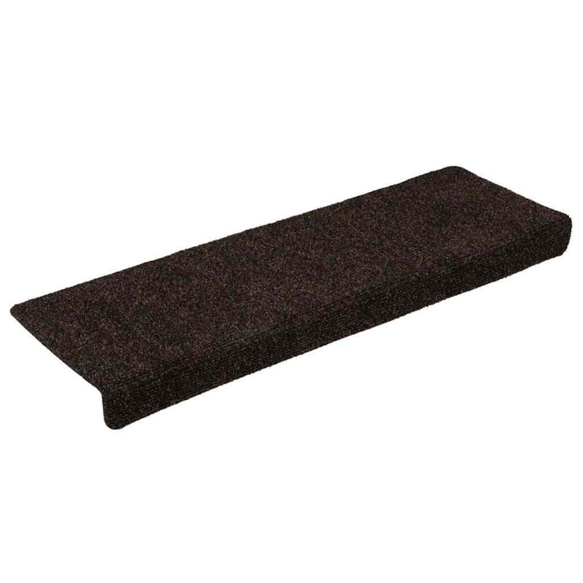 VIDAXL Tapis d'escalier autocollant 30 pcs marron 65x21x4 cm