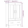Voir la diapositive 6 : VIDAXL Buffet haut Gris beton 70x31x115 cm Bois d'ingenierie