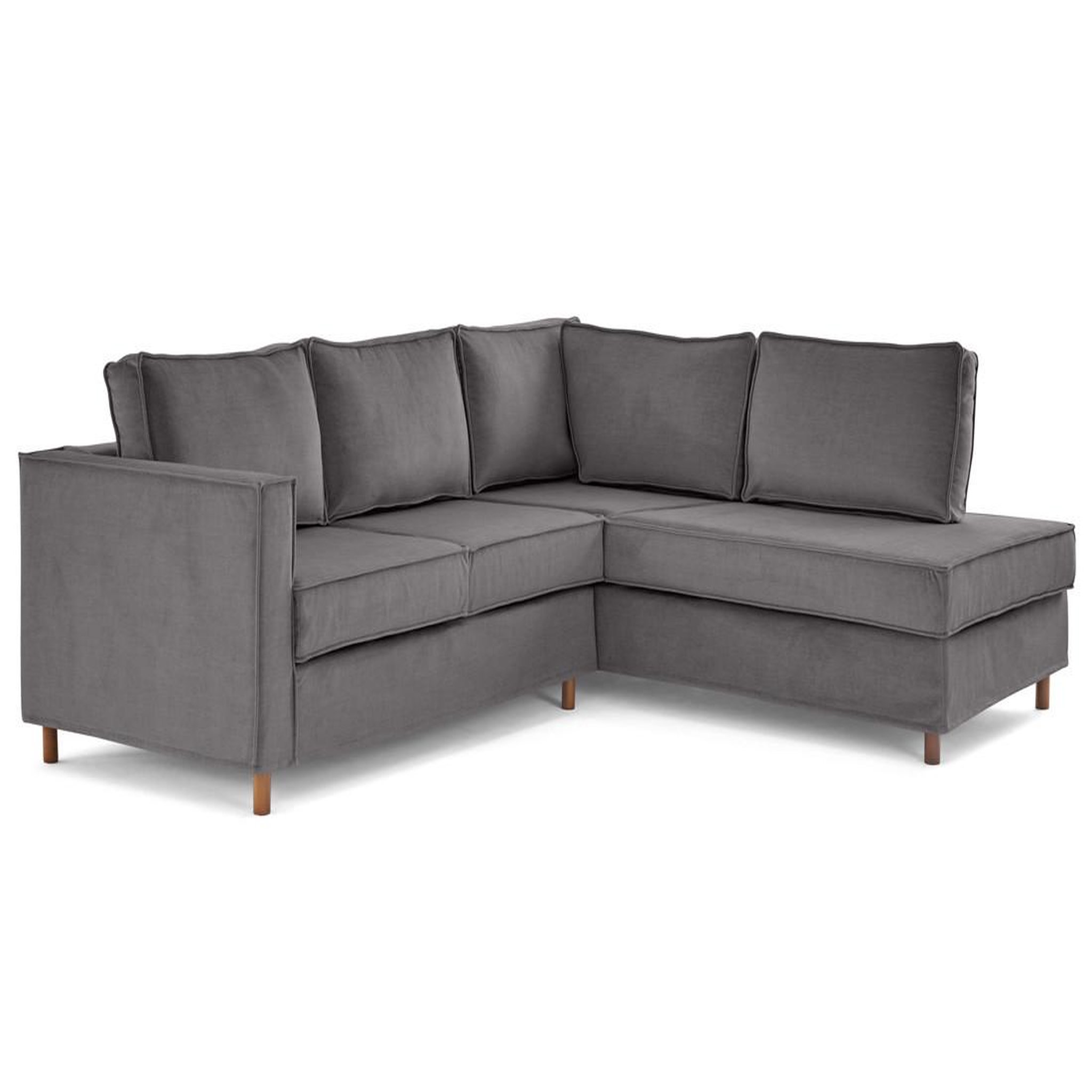 Voir la diapositive 4 : LISA DESIGN Jake - canapé déhoussable d'angle droit 5 places en velours