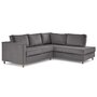 Voir la diapositive 4 : LISA DESIGN Jake - canapé déhoussable d'angle droit 5 places en velours