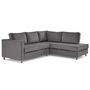 Voir la diapositive 4 : LISA DESIGN Jake - canapé déhoussable d'angle droit 5 places en velours