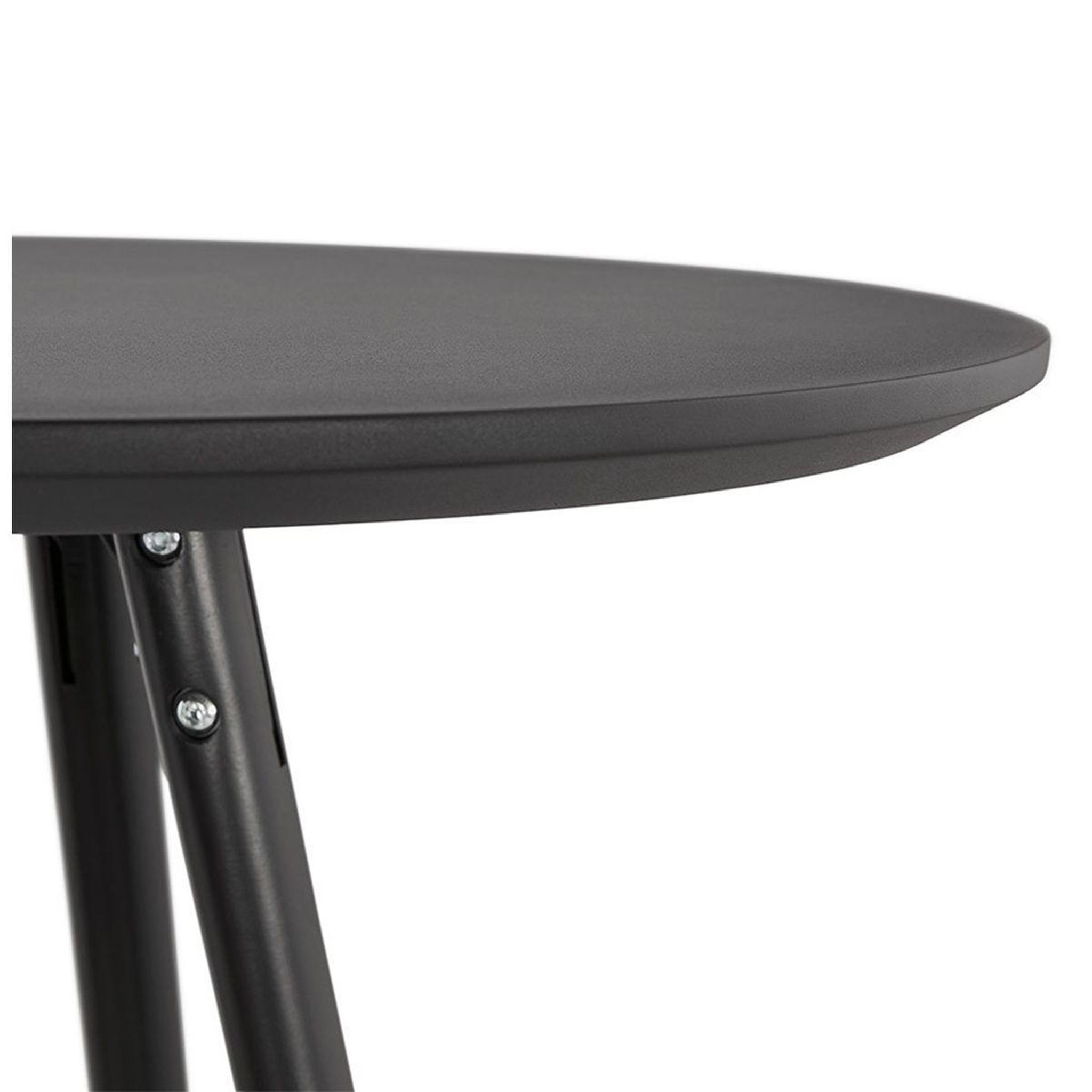 Voir la diapositive 4 : Paris Prix Table de bar en bois  lizon  110cm noir