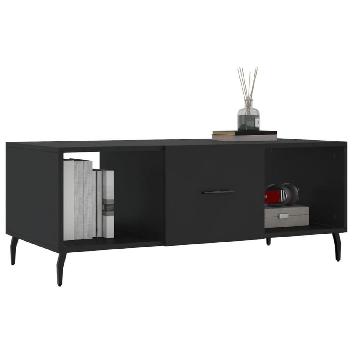 VIDAXL Table basse noir 102x50x40 cm bois d'ingenierie