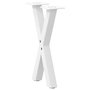 Voir la diapositive 4 : VIDAXL Pieds de table basse forme de X 2 pcs blanc 28x(42-43) cm acier