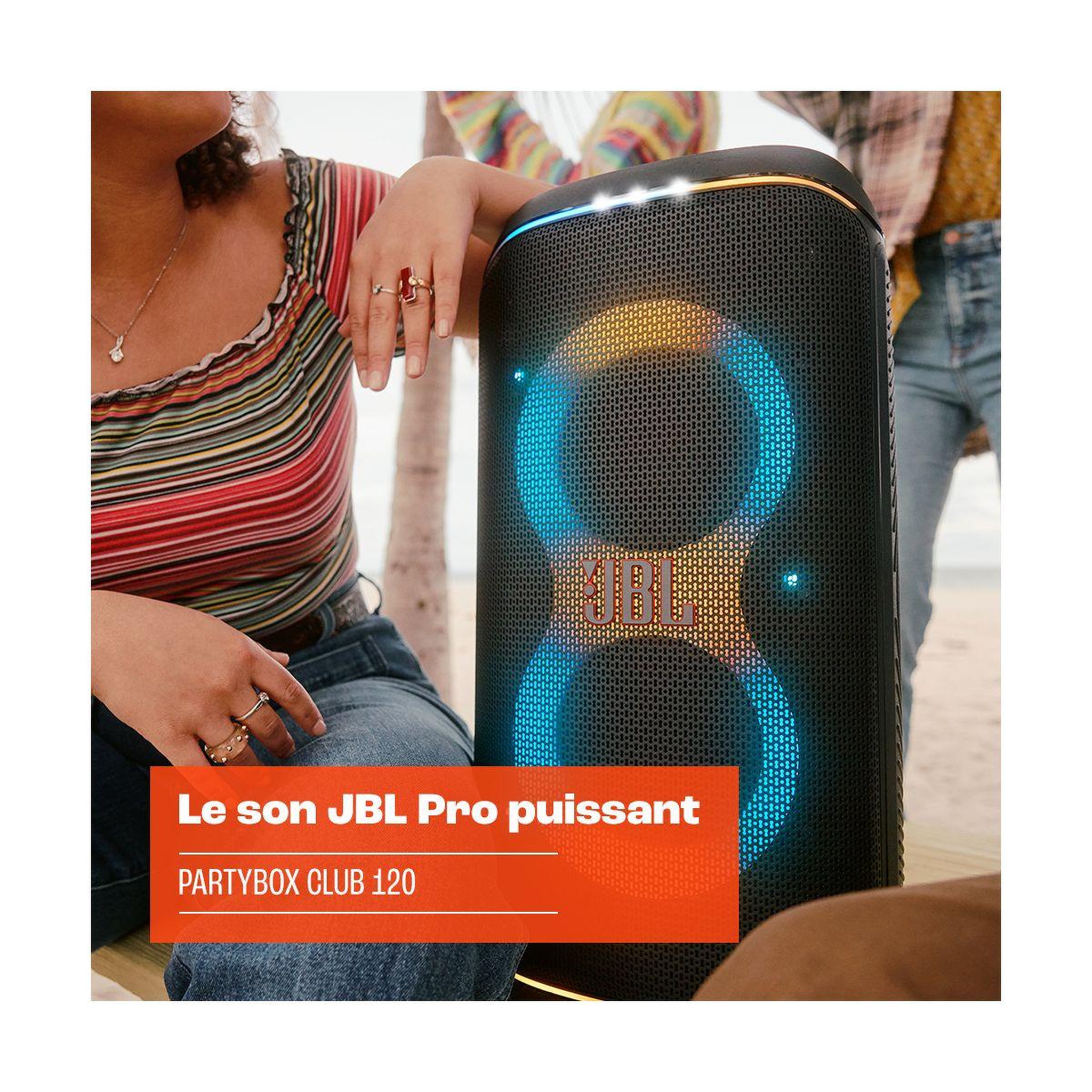 Voir la diapositive 3 : JBL Mini-chaîne Partybox Club 120 Blanc