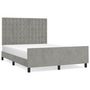 Voir la diapositive 2 : VIDAXL Cadre de lit sans matelas gris clair 140x190 cm velours