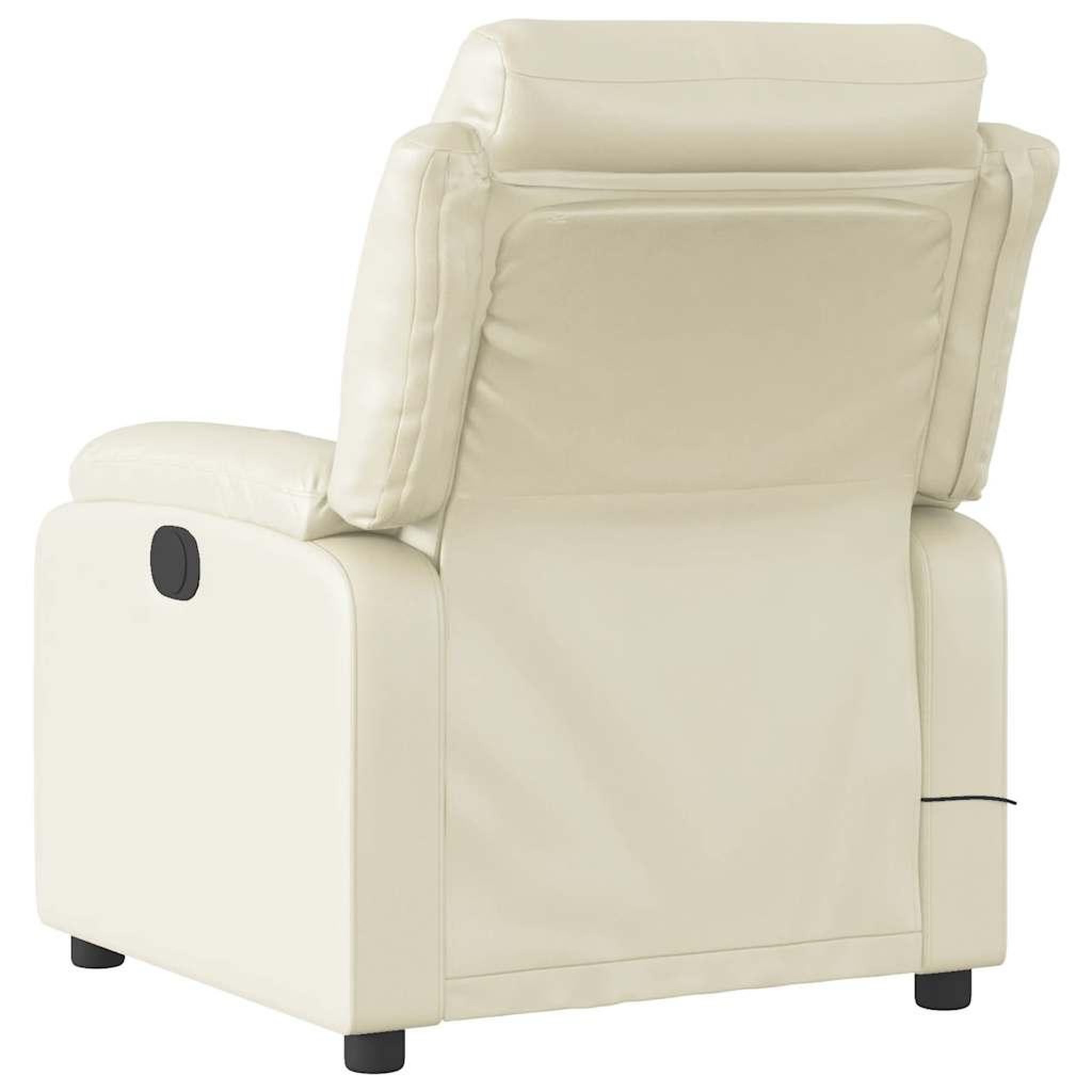 Voir la diapositive 5 : VIDAXL Fauteuil inclinable de massage Creme Similicuir