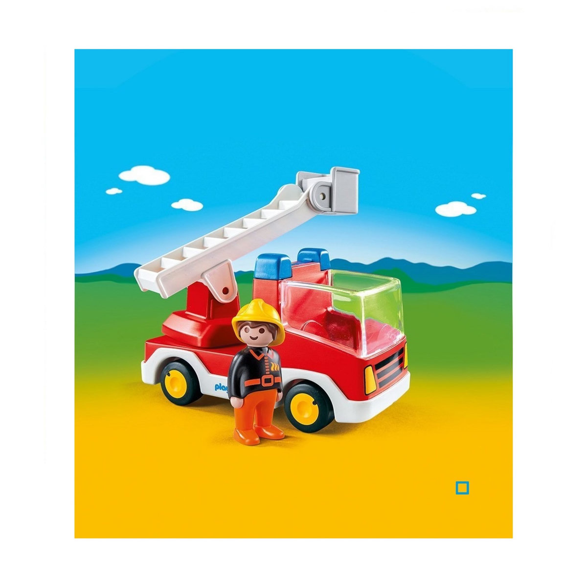 PLAYMOBIL 6967 - 1.2.3 - Camion de pompier avec échelle pivotante 